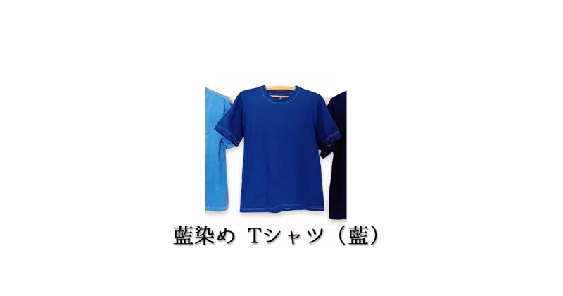 【ふるさと納税】藍染めTシャツ（藍）　ファッション・藍染めTシャツ・藍染め・Tシャツ・民芸品・工芸品・伝統技術・コットン