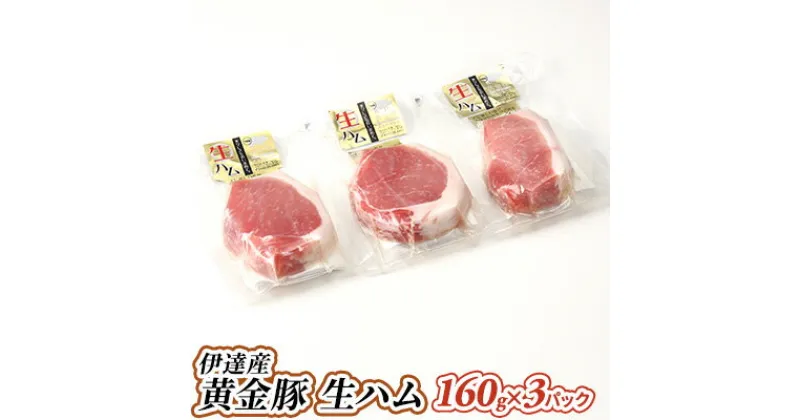 【ふるさと納税】伊達産 黄金豚 生ハム 160g×3パック　お肉・ハム・生ハム・豚肉・黄金豚・こがねとん・赤ワイン・チーズ