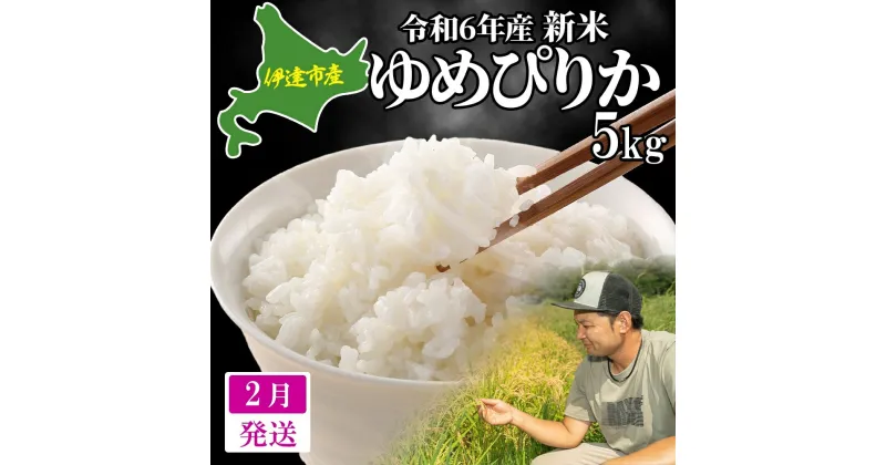 【ふるさと納税】【2月発送】令和6年産 ゆめぴりか 5kg 精米 北海道 伊達産 米 ごはん takke farm 農園 直送　 美味しい ねばり 甘味 艷やか モチモチ 柔らかい 　お届け：2025年2月上旬～末日まで