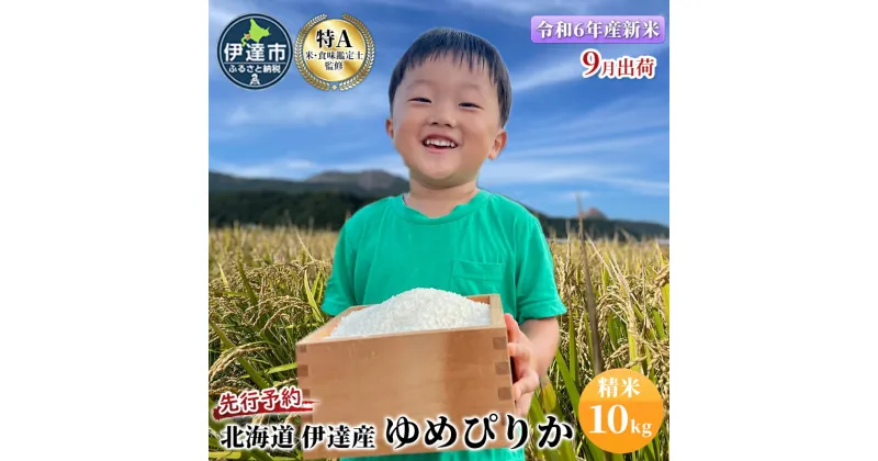 【ふるさと納税】先行予約【令和6年度】 北海道 伊達産 ゆめぴりか 10kg 精米　 お米 白米 ごはん ブランド米 ご飯 おにぎり お弁当 産地直送 甘い 粘り強い やわらかい 冷めても美味しい 　お届け：2024年9月20日より順次出荷