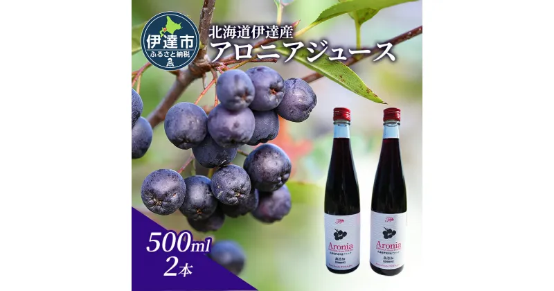 【ふるさと納税】北海道 伊達 大滝産 アロニア ジュース 500ml 2本 果汁 果実飲料 飲料 飲み物 フルーツ スーパーフード ポリフェノール