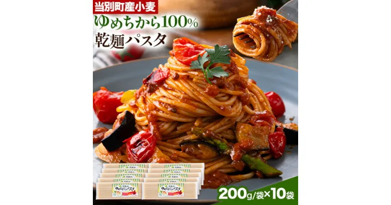 【ふるさと納税】当別町産 小麦 ゆめちから 100%乾麵 パスタ 10本 北石狩農業協同組合 北海道 当別町 小麦 北海道産 トマトパスタ クリームパスタ 和風パスタ 乾麺 スパゲッティ