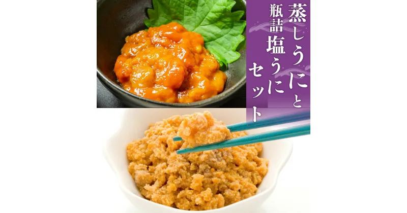 【ふるさと納税】うに むしうに(300g)・瓶詰塩うに(80g)セット＜東沢水産＞知内町 ふるさと納税 北海道ふるさと納税 ウニ 北海道産ウニ うに 雲丹 塩ウニ むしうに 瓶うに 知内町 ふるさと納税 夏ギフト