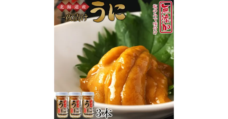 【ふるさと納税】うに うま味凝縮！一夜漬けうに60g×3本セット＜上磯郡漁業協同組合＞知内町 ふるさと納税 北海道ふるさと納税 ウニ 北海道産ウニ うに 雲丹【DD077】