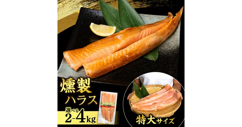 【ふるさと納税】 鮭 ハラス 燻製 選べる4～8パック 合計2～4kg 1パック 500g セット トラウト サーモン 冷凍 海鮮 魚 さけ おつまみ おかず ＜三洋食品＞サーモン 鮭 さけ サケ 魚 人気 北海道 海鮮食品 魚介 ランキング パーティ 冷凍 知内町 ふるさと納税 おせち