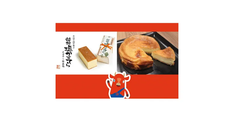 【ふるさと納税】箱館塩かすてらとベイクドチーズケーキのセット　定期便・お菓子・チーズケーキ・カステラ・箱館塩かすてら・ベイクドチーズケーキ・・セット・甘さ・しょっぱさ・赤鶏・福塩・塩カステラ