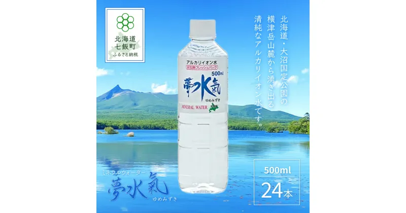 【ふるさと納税】天然アルカリイオン水 軟水 ミネラルウォーター夢水氣（500ml×24本） 天然水 ミネラルウォーター 飲料水 軟水 自然 ペットボトル アルカリイオン 水 みず 飲料水 防災 備蓄 備え NAL001