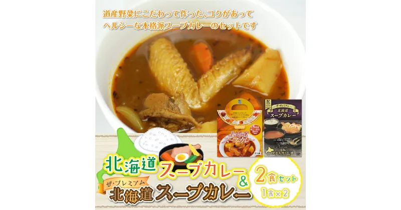 【ふるさと納税】【北海道スープカレー&ザ・プレミアム北海道スープカレー】2食セット 北海道スープカレー 野菜 鶏 鶏肉 レトルト ごろっと スープ NAO027