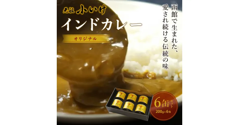 【ふるさと納税】元祖小いけインドカレー オリジナル6缶セット カレー 缶詰 保存 非常食 こいけ NAAN006