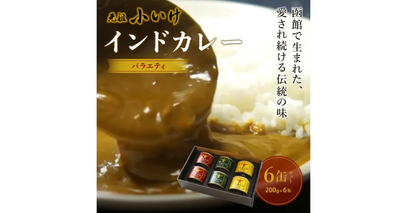 【ふるさと納税】元祖小いけインドカレー バラエティ6缶セット カレー 缶詰 保存 非常食 こいけ NAAN009