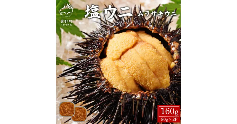 【ふるさと納税】ウニ ムラサキウニ 160g(80g×2P) 北海道産 塩ウニ 塩蔵うに ミョウバン不使用 ごはんのお供 うに丼 海鮮丼 パスタ おにぎり 珍味 魚介 冷凍 送料無料