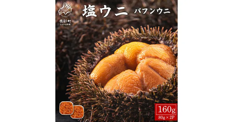 【ふるさと納税】ウニ バフンウニ 160g(80g×2P) 塩ウニ 塩蔵うに ミョウバン不使用 ごはんのお供 うに丼 海鮮丼 パスタ おにぎり 珍味 魚介 冷凍 送料無料