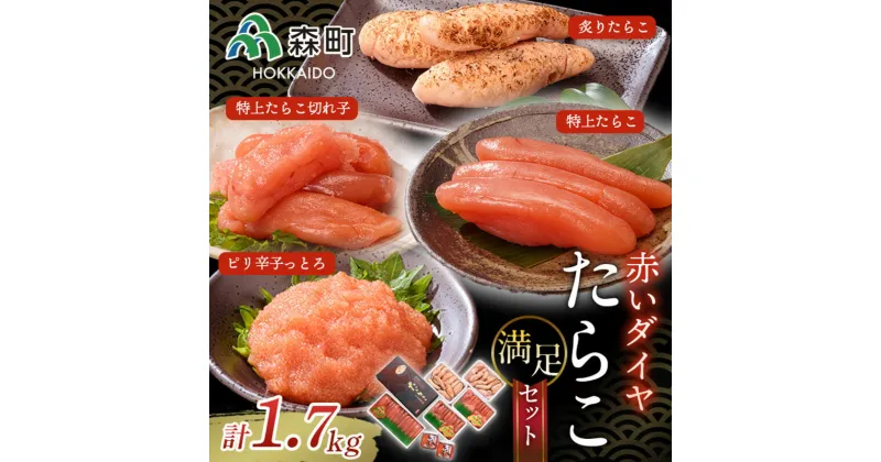 【ふるさと納税】赤いダイヤ満足セット＜丸太水産＞ 森町 たらこ 切れ子 海産物 加工品 セット 森町 ふるさと納税 北海道 mr1-0035