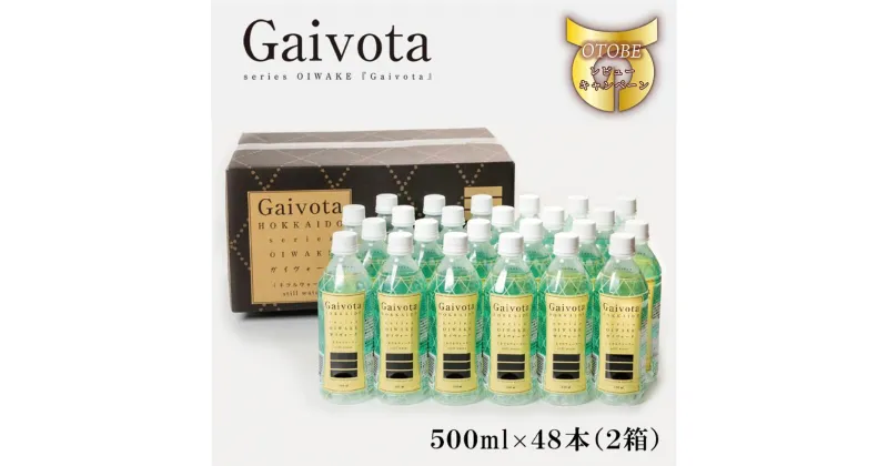 【ふるさと納税】 ＜Gaivota　2箱（500ml×24本/箱)＞北のハイグレード食品 天然シリカ水 ミネラルウォーター 軟水 北海道産 北海道 乙部町 天然水 美容 ケイ素 無添加 シリカ ガイヴォータ 美肌 ミネラル 口当たり まろやか 備蓄 災害用 非常用