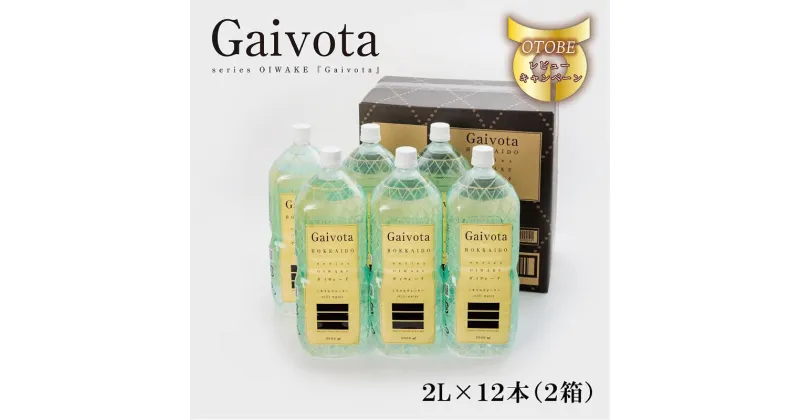 【ふるさと納税】＜Gaivota　2箱（2L×6本/箱）＞北のハイグレード食品 天然シリカ水 ミネラルウォーター 軟水 北海道産 北海道 乙部町 天然水 美容 ケイ素 無添加 シリカ ガイヴォータ 美肌 ミネラル 口当たり まろやか 備蓄 災害用 非常用