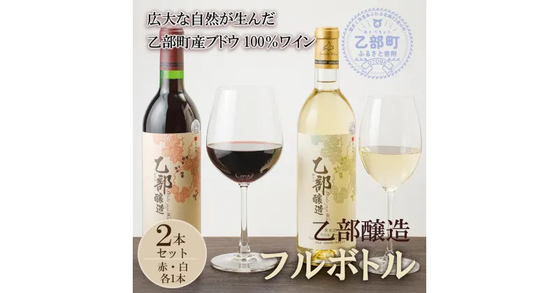 【ふるさと納税】 ＜乙部醸造ワイン　赤・白2本セット＞北海道産　各720ml×1 富岡ワイナリー 赤ワイン 白ワイン フルボトル GI Hokkaido 認定ワイン 北海道産ブドウ 100％ 乙部町 メルロー ヤマソービニヨン セイベル ザラジェンジェ シャルドネ 乙部町産ブドウ