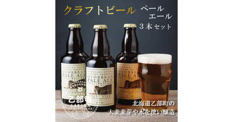 【ふるさと納税】 ＜OTOBEEAN-オトビアン　ペールエール　3本セット＞クラフトビール 330ml 北海道 道産 ご当地 ビール ペールエール セット 瓶ビール 飲み飽きない お酒 宅飲み 晩酌