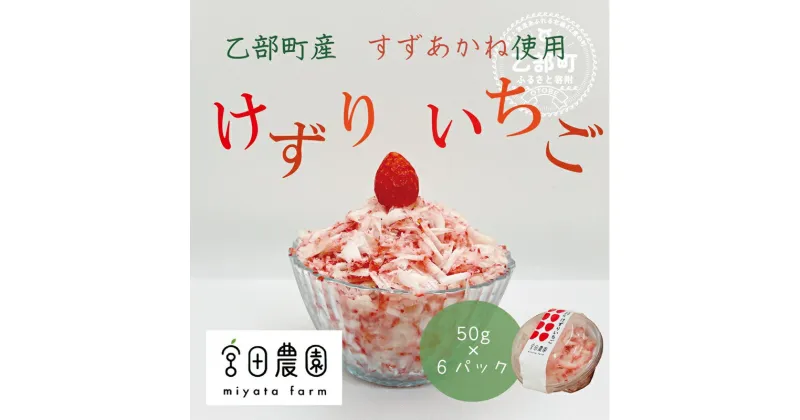 【ふるさと納税】＜けずりいちご　80g×5パック＞乙部町宮田農園のすずあかねを使用 　いちご　冷凍いちご　フローズンデザート　練乳