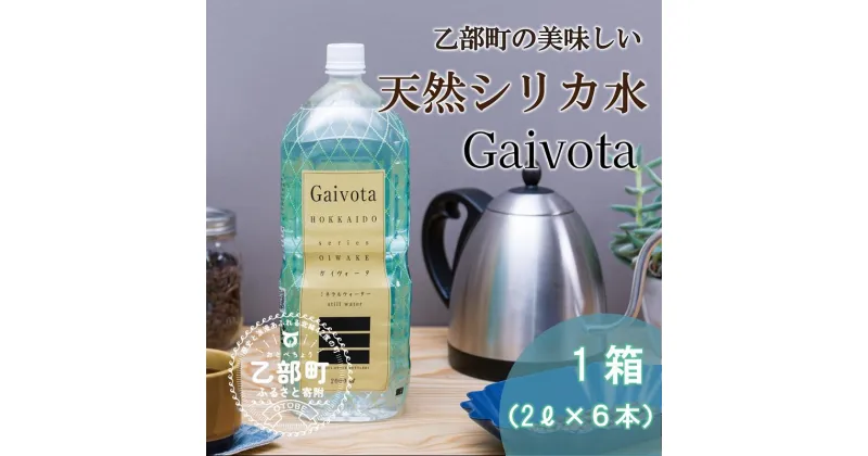 【ふるさと納税】＜Gaivota　1箱（2L×6本/箱）＞北のハイグレード食品 天然シリカ水 ミネラルウォーター 軟水 北海道産 北海道 乙部町 天然水 美容 ケイ素 無添加 シリカ ガイヴォータ 美肌 ミネラル 口当たり まろやか 備蓄 災害用 非常用