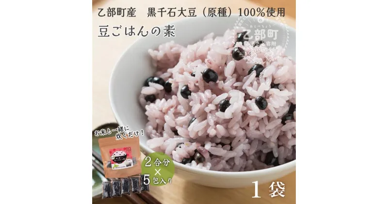 【ふるさと納税】＜豆ごはんの素　1袋＞北海道 道産 乙部町 乙部町産 大豆 国産 国産大豆 黒千石大豆 黒千石 原種 アントシアニン ポリフェノール 簡単 豆ごはん 小分け包装