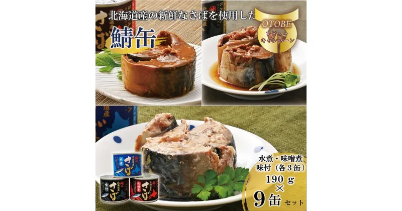 【ふるさと納税】＜笹谷商店さば缶 3種9缶セット(水煮・味噌煮・味付各3缶)＞さば缶 サバ缶 190g 北海道 国産 北海道産 道産 釧之助のさば缶 醤油 鯖缶 缶詰 缶詰め 魚介 魚介類 海産物 非常食 常温 保存食 長期保存 長期保管 備蓄 防災 災害 食料 キャンプ BBQ 健康 美容