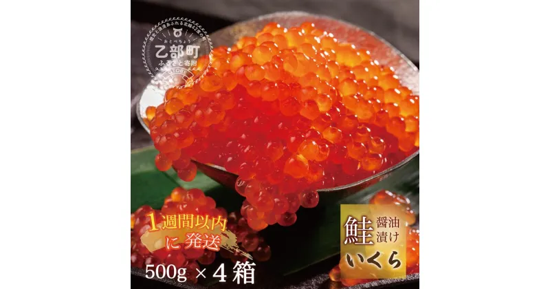 【ふるさと納税】【数量限定】＜いくら醤油漬　4パック(500g×4)＞鮮度にこだわる笹谷商店の絶品の醤油タレで漬けたいくら(検索:鮭イクラ 醤油いくら 醤油イクラ イクラ醤油漬け 秋鮭 国産 北海道産 日本海 冷凍 人気 訳あり 定額減税 使い道)