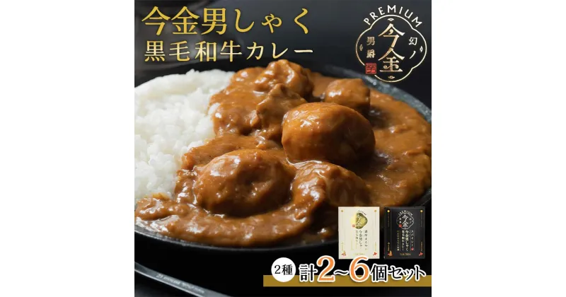 【ふるさと納税】【選べる個数】今金男しゃく黒毛和牛カレー260g 2種セット（濃厚まろやか・スパイシー各1個） レトルトカレー 北海道 じゃがいも 芋 肉 牛肉 和牛 男爵いも F21W-188var