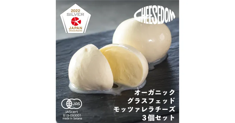 【ふるさと納税】チーズダムのグラスフェッド・モッツァレラチーズ3個セット【CHEESEDOMのチーズ】