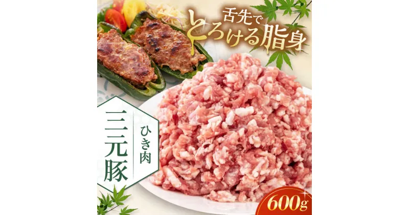 【ふるさと納税】三元豚 ひき肉600g《喜茂別町》【平田牧場】 肉 豚肉 ミンチ 豚ミンチ 餃子 つくね 冷凍配送 北海道 [AJAP076]