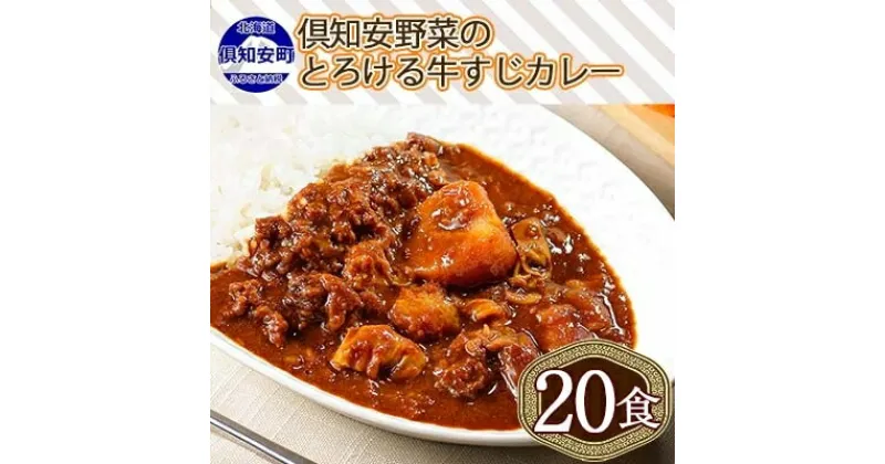 【ふるさと納税】北海道 倶知安 牛すじカレー 200g 20個 中辛 レトルト食品 加工品 時短 牛すじ 野菜 じゃがいも お取り寄せ グルメ 詰め合わせ【お肉・牛肉・加工食品・惣菜】　倶知安町