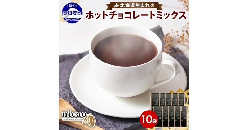 【ふるさと納税】北海道 ホットチョコレートミックス 10袋 10杯 セット ホットチョコレート チョコレート チョコ ココア ホットドリンク 個包装 人気 グルメ お取り寄せ ギフト プレゼント 贈答品 冷蔵 お取り寄せ 送料無料 倶知安町