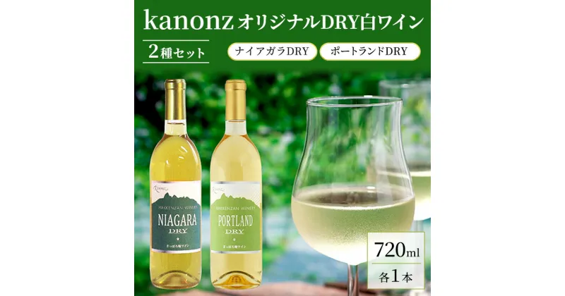 【ふるさと納税】kanonzオリジナルDRY白ワイン2種セット　白ワイン・お酒・お酒・ワインセット・ワイン