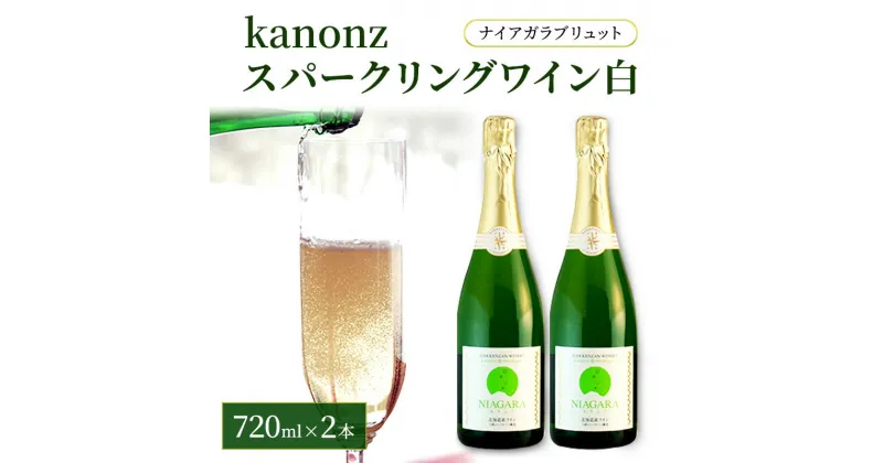 【ふるさと納税】kanonzスパークリングワイン白720ml×2本　お酒・シャンパン・スパークリングワイン・ワインセット