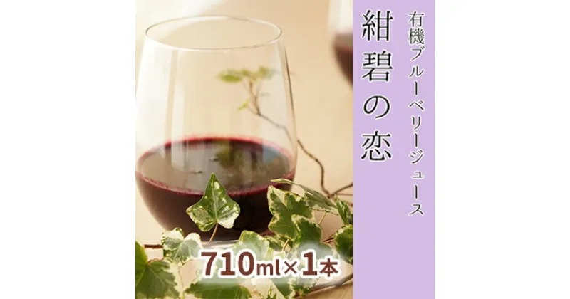 【ふるさと納税】【北のハイグレード食品認定】有機ブルーベリージュース　紺碧の恋　710ml×1本　果汁飲料・野菜飲料・ブルーベリージュース・ジュース・飲料・710ml