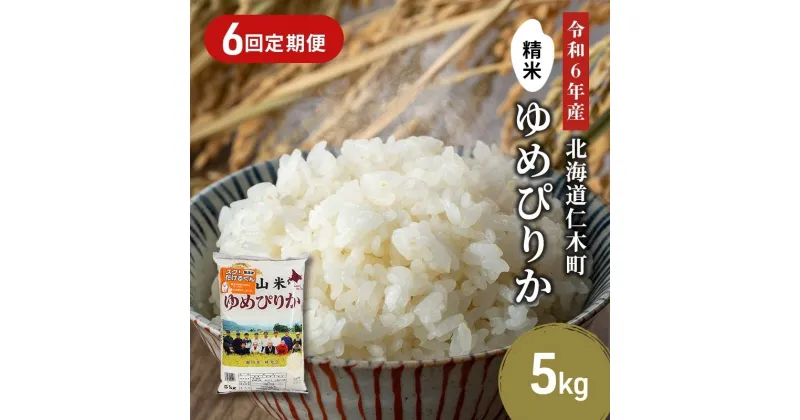 【ふるさと納税】6ヵ月連続お届け　銀山米研究会のお米＜ゆめぴりか＞10kg【機内食に採用】　定期便・ ライス 白米 精米 ブランド米 おにぎり お弁当 北海道産 産地直送 主食 ご飯 朝ごはん 昼ごはん 夜ごはん