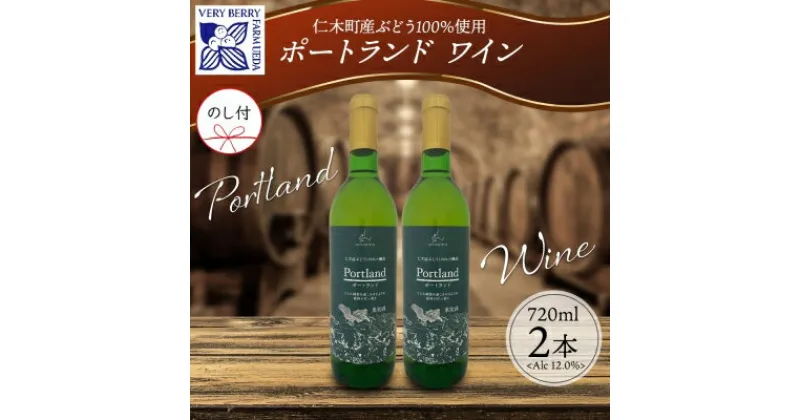 【ふるさと納税】無地熨斗 ポートランド ブドウ ワイン 720ml 2本 セット 熨斗付き 葡萄 ぶどう 果実酒 お酒 アルコール 白ワイン 辛口 お取り寄せ ギフト gift ボトル 紙箱 御中元 お中元 熨斗 のし 自然農園　 果実酒