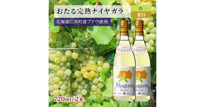 【ふるさと納税】【2本】おたる完熟ナイヤガラ（白／甘口）　 お酒 アルコール ワイン 甘い 濃密 華やか 香り 魅力的 高品質