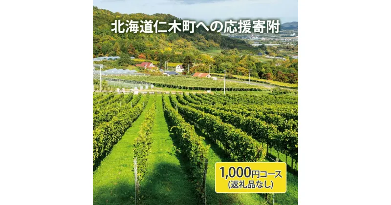 【ふるさと納税】北海道仁木町 寄附のみの応援受付 1,000円コース（返礼品なし 寄附のみ 1000円）　仁木町