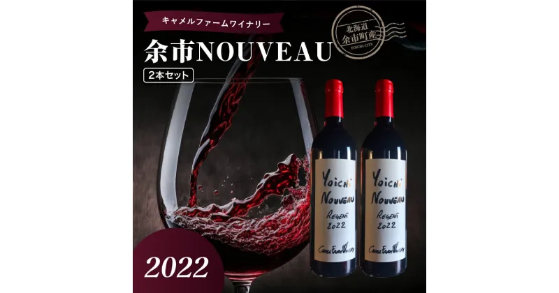 【ふるさと納税】余市町産 ぶどう使用 余市 NOUVEAU 2022 750ml 2本 セット キャメルファーム レジェント100% 北海道 ワイン 赤ワイン ヌーヴォー 果実味 お祝い お取り寄せ 送料無料