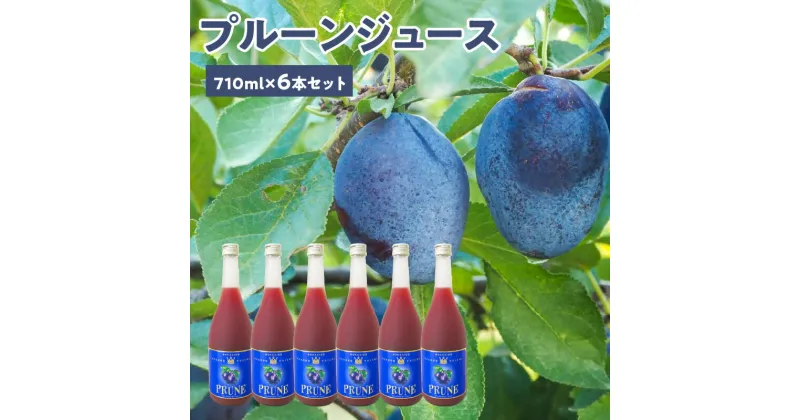 【ふるさと納税】 プルーンジュース 710ml × 6本 セット ストレート 北海道産 プルーン ジュース ストレートジュース 果汁100％ プレゼント 贈り物 ギフト お中元 お祝い お取り寄せ 国産 北海道 余市町 送料無料