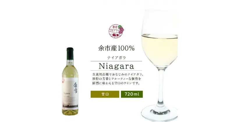 【ふるさと納税】ナイアガラ 720ml 余市ワイン 送料無料 贈り物 お歳暮 御中元 ギフト 芳醇な香り 甘口 タルタルソース ジューシーな味わい 新鮮な香り ベストバランス 果実感 完熟 多種多様な味 おつまみ チーズ ピスタチオ プレゼント お取り寄せ 北海道 余市町 送料無料