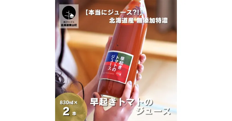 【ふるさと納税】【本当にジュース?!】北海道産 無添加特濃早起きトマトのジュース830ml×2本