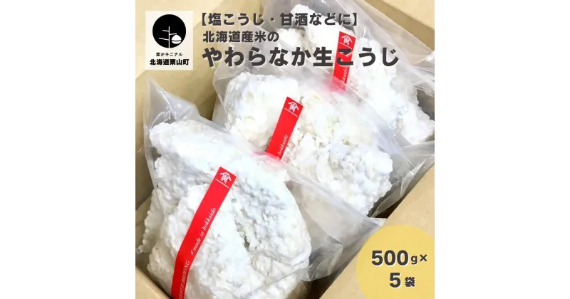 【ふるさと納税】【塩こうじ・甘酒などに】北海道産米のやわらかな生こうじ」500g×5袋