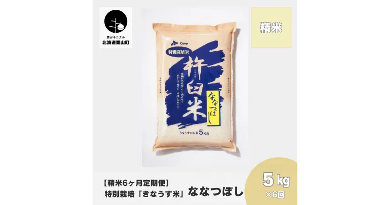 【ふるさと納税】【精米6ヶ月定期便】特別栽培「きなうす米」ななつぼし5kg×6回