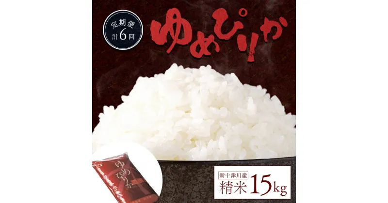 【ふるさと納税】【令和6年度産】 ゆめぴりか 精米 定期便 6回 15kg 計90kg(15kg×6回) 【隔月でお届け】オンライン 申請 ふるさと納税 北海道 新十津川 米 ブランド ブランド米 ギフト 新十津川町【1101502】