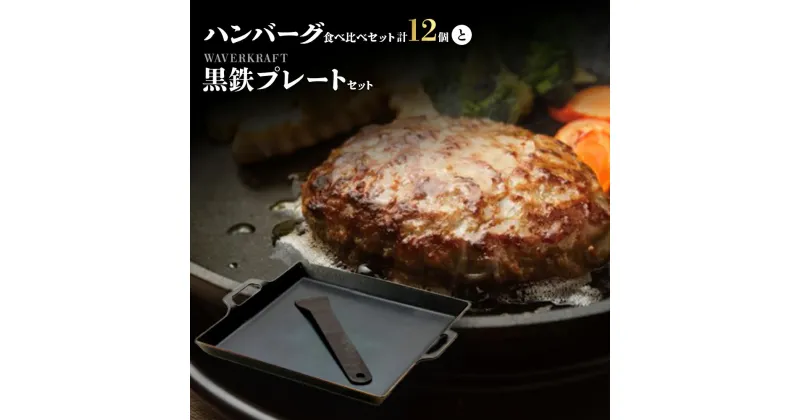 【ふるさと納税】ハンバーグ 食べ比べセット と WAVERKRAFT 黒鉄プレート セット オンライン 申請 ふるさと納税 北海道 新十津川 焼肉 BBQ バーベキュー キャンプ アウトドア お取り寄せ 新十津川町【13016】