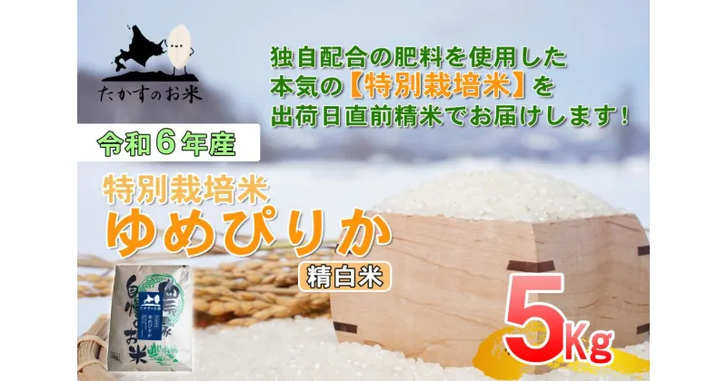 【ふるさと納税】【 令和6年産 】 ゆめぴりか （ 精 白米 ） 特Aランク 北海道 米 を代表する人気の品種 5kg 北海道 鷹栖町 たかすのお米 米 コメ こめ ご飯 白米 お米 ゆめぴりか コメ 白米