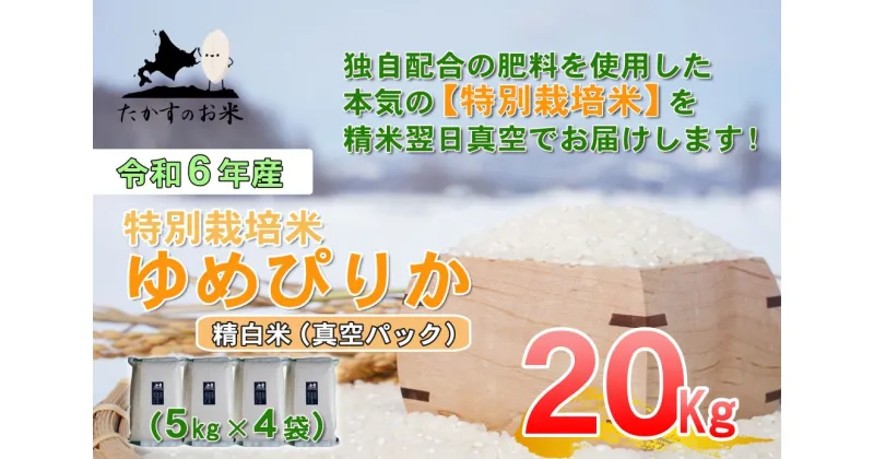 【ふるさと納税】【 令和6年産 】 ゆめぴりか （ 精 白米 ） 特Aランク 北海道 米 を代表する人気の品種 真空パック 5kg×4袋 20kg 北海道 鷹栖町 たかすのお米 米 コメ こめ ご飯 白米 お米 ゆめぴりか コメ 白米