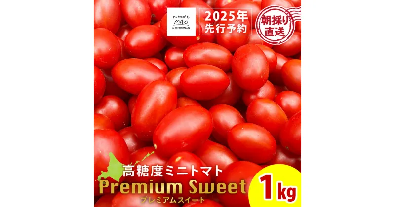 【ふるさと納税】【2025年先行予約】 【朝採れ最短発送！】 Premium Sweet 1kg フルーツミニトマトミニトマト 朝採り 新鮮 生鮮 野菜 トマト ふるさと納税 北海道 東神楽