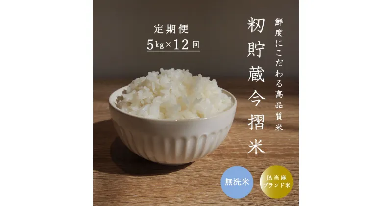 【ふるさと納税】※令和6年産※ ≪定期便12ヶ月≫ 無洗米 5kg×12回 計 60kg ブランド米 むせんまい 籾貯蔵今摺米 きたくりん 北海道米 北海道 米 定期便 定期 送料無料